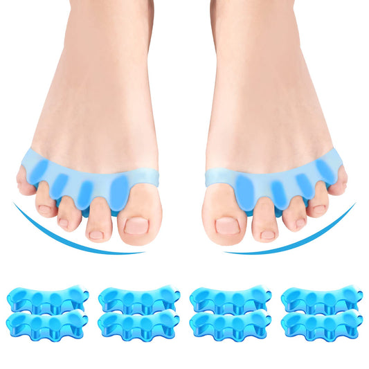 8 PCS Professional Toe Separators. Juzure Silicone Toe Spacers to Correct Bunions and Restore Toes to Their Original Shape